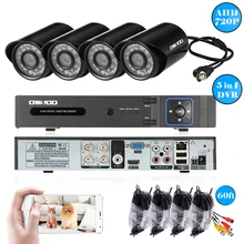 OWSOO 4CH 1080N Сеть цифровой видеорегистратор, система CCTV 4 шт. 720 P 1500TV ИК Водонепроницаемый уличная ahd-камера домашней безопасности Системы комплект видеонаблюдения