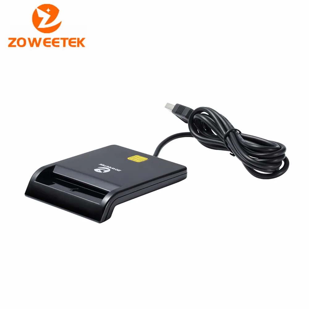 Zoweetek 12026-1 EMV смарт-карта USB ридер писатель DOD военный USB общий доступ CAC считыватель смарт-карт для SIM/ATM/IC/ID карты