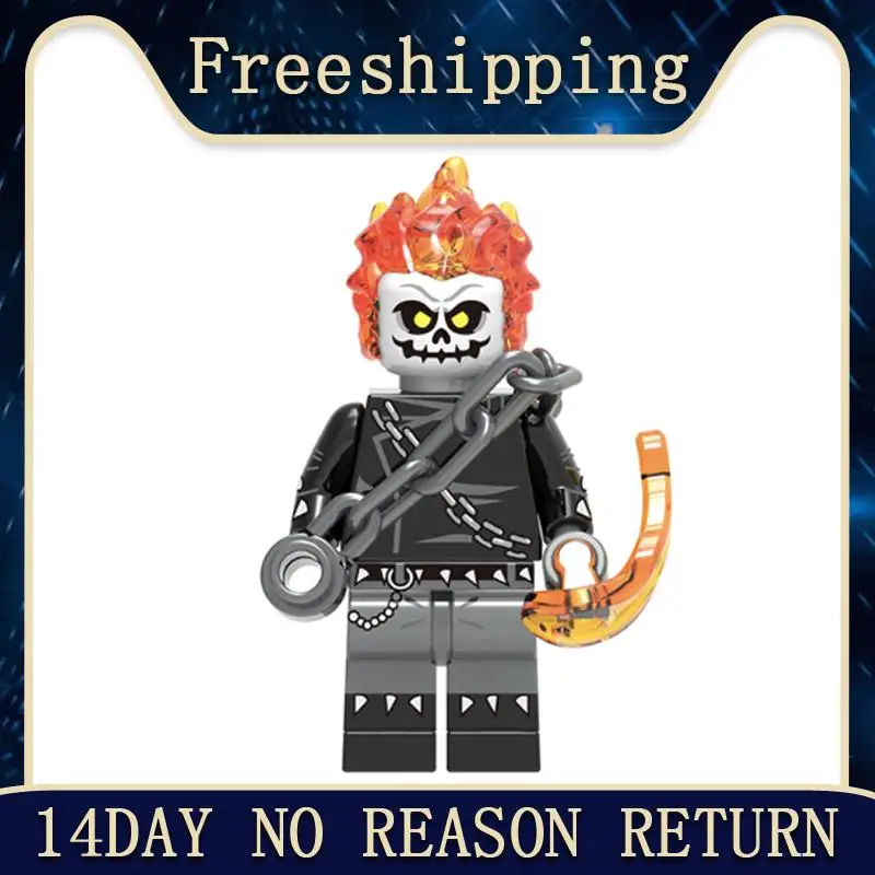

Single Sale Ghost Rider Spirits Of Vengeance Marvel Comics Super Heroes Model Assemble Legoe Building Blocks Children Toys xh975