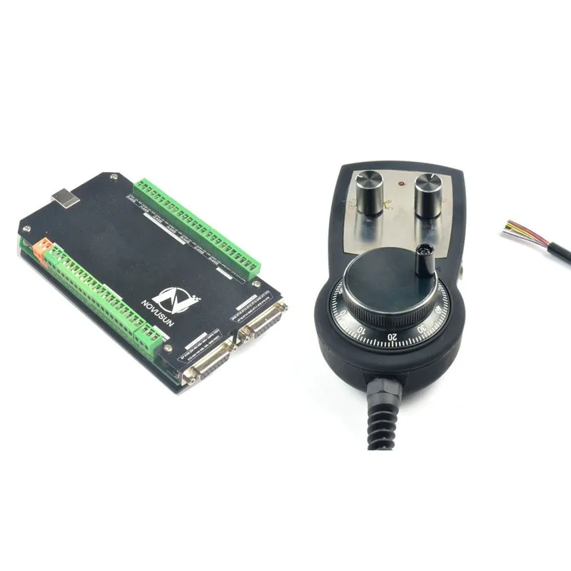 

NVCM MACH3 4 Axis Motion Controller CNC Card Board + MPG02 Standard Pulse Generator Handwheel