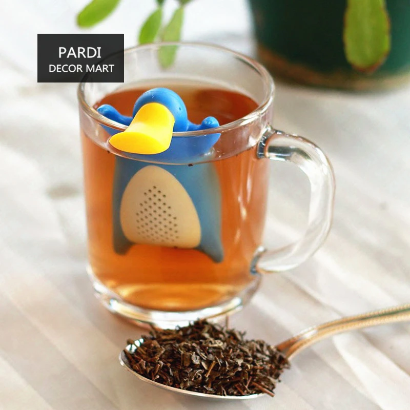 

Reusable Tea Strainer For Teapot Cup Duck Platypus Mr Little Man Silicone Tea Strainer Filter Mesh Bag Home Making Device