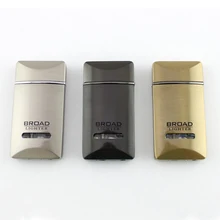 Квадратная зажигалка с открытой крышкой, фонарь, турбо, ветрозащитная металлическая зажигалка, зажигалка для сигар, 1300 C, Бутан, без газа, аксессуары для сигарет