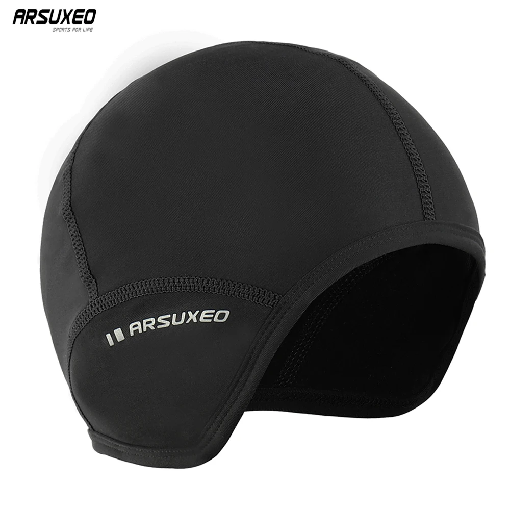 

ARSUXEO Winter Fleece Cycling Caps Sports MTB Bike Balaclava Hats Snow Skull Caps Helmet Liner For Man & Woman Windproof PT03