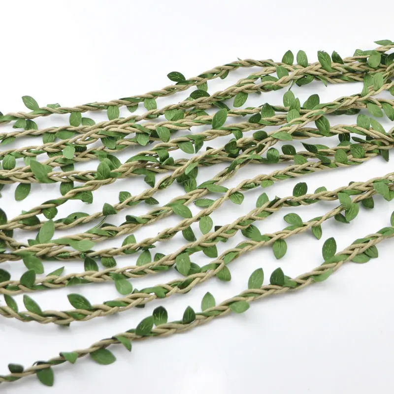 10 M Natural Twine String with Leaf DIY craft supplies burlap Event