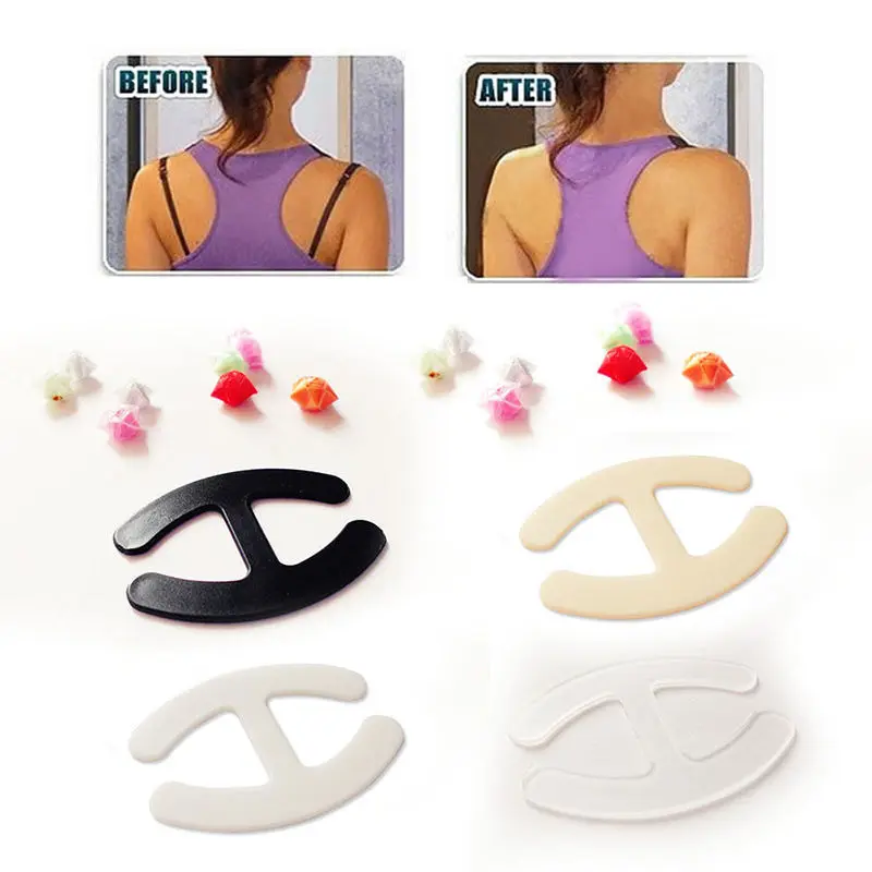 

Women's Safty Clips Adjust Bra Clasp Strap Clip Push Up Holders Buckle 3PCS
