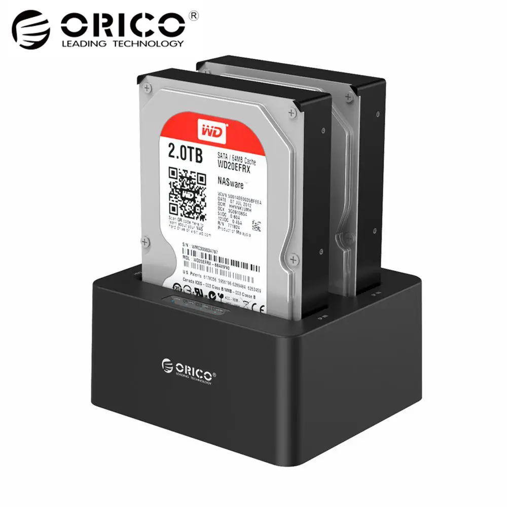 2 bay External Hard Drive Docking Station USB3.0 to SATA 2