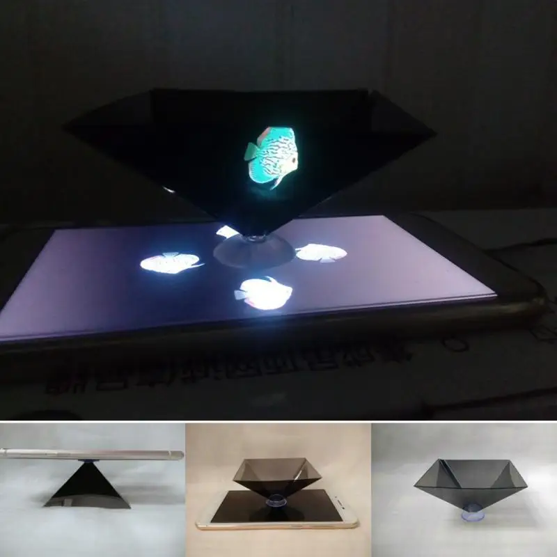 Миниатюрный дисплей 3D Голограмма плоский складной Видеопроектор для