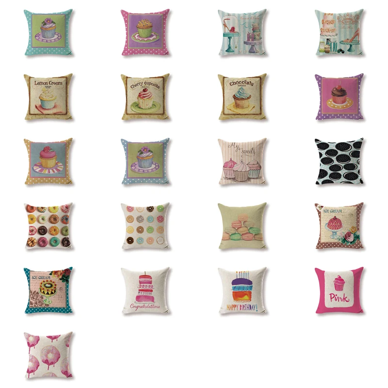 

Luxury Cushion Case Country Style Cake Pillow Cases Office Large Cotton Linen Car Sofa Home Decorative Throw Pillow Covers