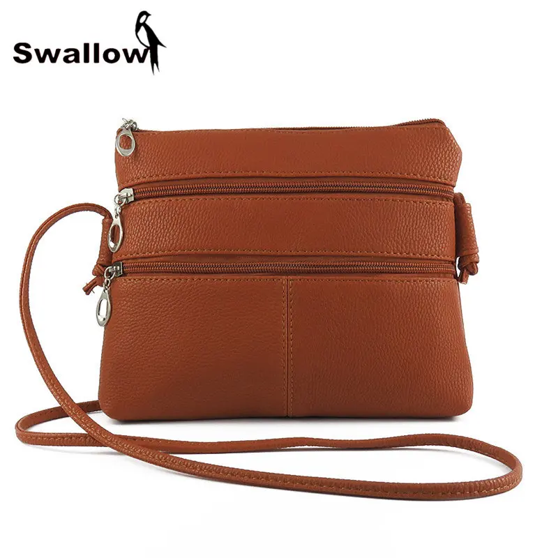 

Vintage Summer Women Messenger Bags Three Zipper Small Crossbody Bags For Women Famous Brand Shoulder Bags Brown For Shopping