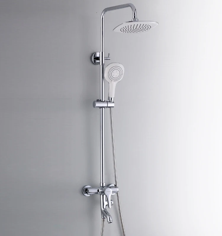 

promotion time-limited freeshipping single holder dual control shower set square double shower faucet copper down big set