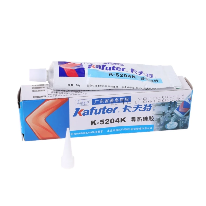 10 шт. Kafuter K 5204K 80 г теплоотвод CPU Теплопроводящая силиконовая паста клей клейкий