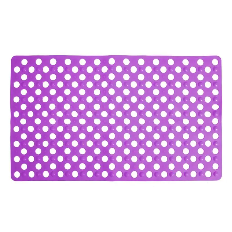 1 шт. 50*80 см Прямоугольный нескользящий коврик для ванной, противоскользящий ПВХ коврик для ванной, защитные коврики для душа - Цвет: Purple