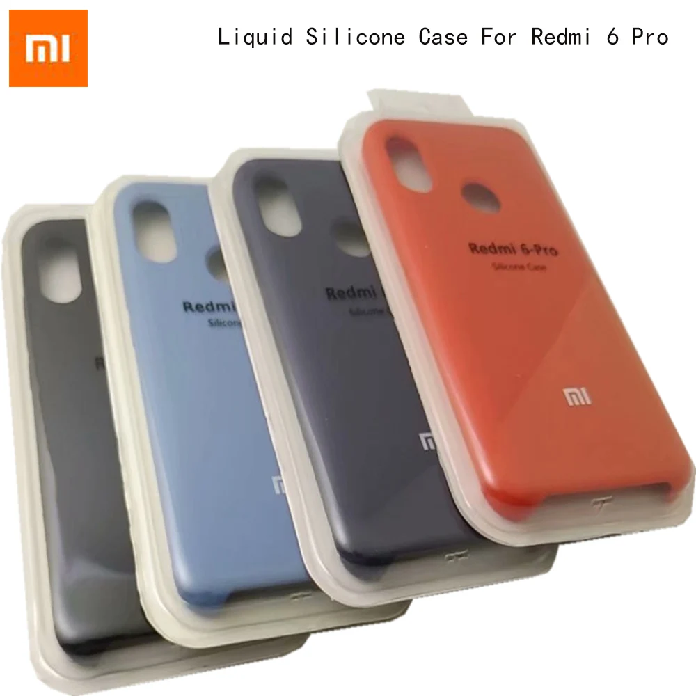 

Original Xiaomi Redmi 6 pro Case Scrub feel Luxury Slim Imitation liquid silicone Cover case For Redmi 6pro case with package