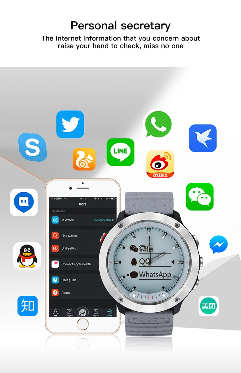 M5 Смарт-часы, водонепроницаемые, прозрачный экран, шаг, пульсометр, гибридные Смарт-часы, android, мужские спортивные фитнес-умные часы