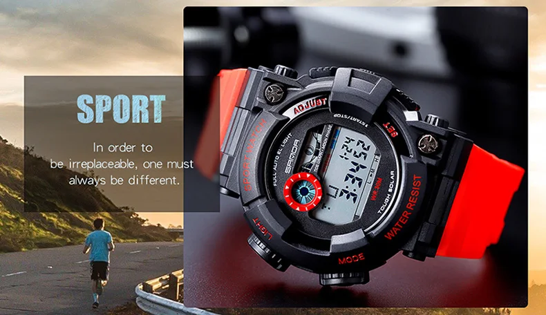 SANDA New Sports Men's Watches Top Brand Luxury Military Quartz Watch Men Waterproof S Shock Clock relogio masculino