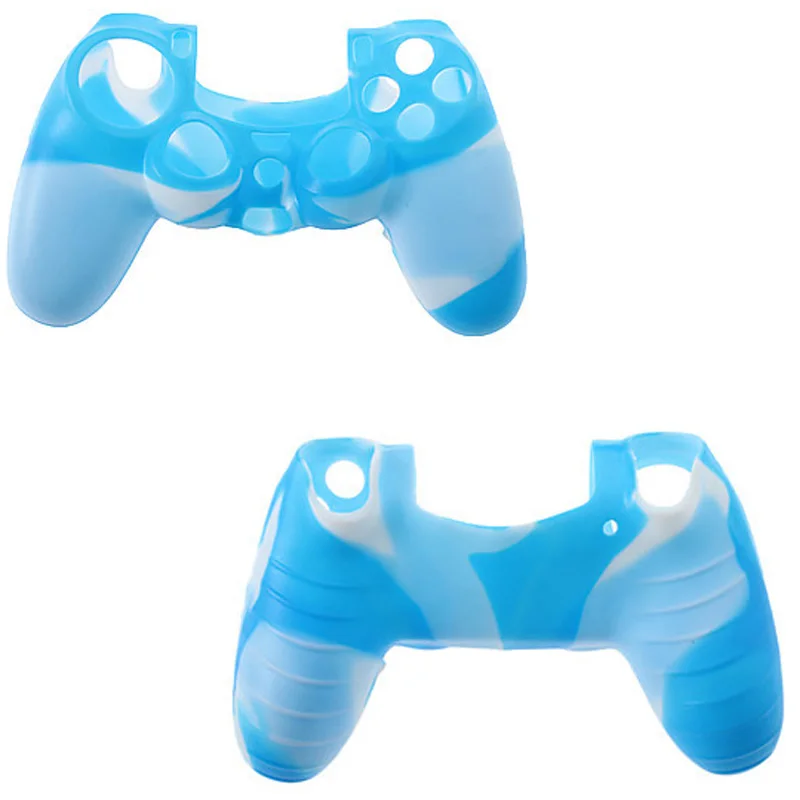 TENZERO Case Camouflage 100% Silicone Anti-Slip High Quality Protective Skin Case Green Style Joystick Case For PS4 Controller  