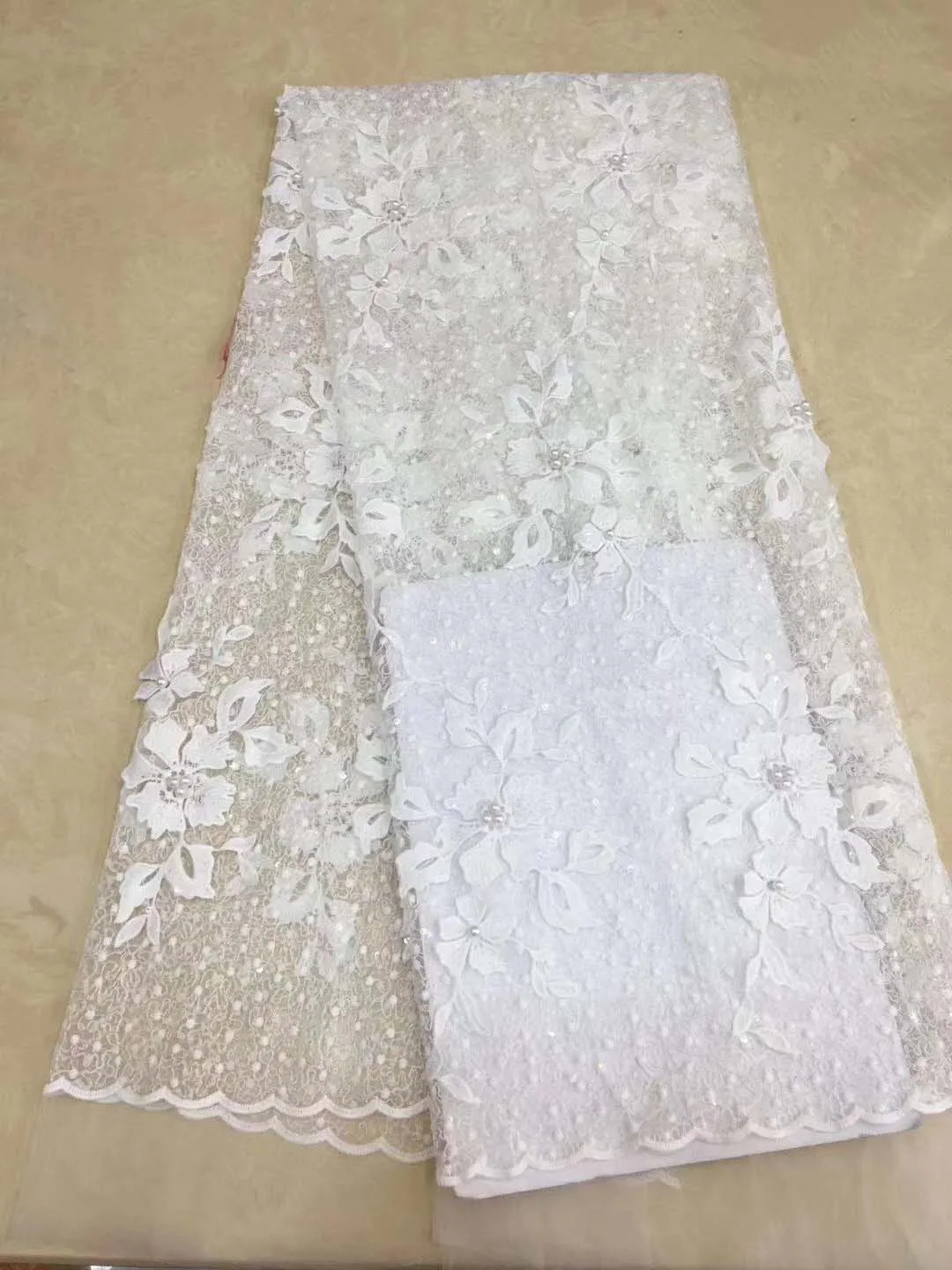 

2019 New style French net lace fabric 3D flower African tulle mesh lace fabric high quality african lace fabric XC