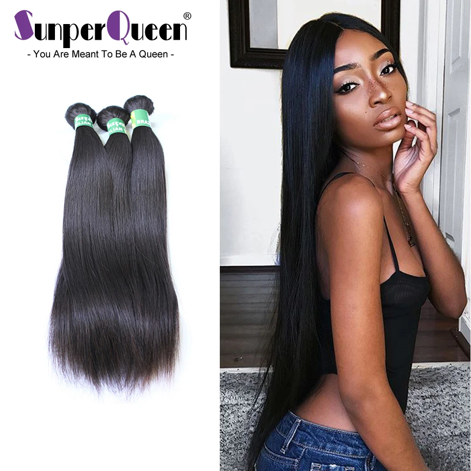 Straight Hair Bundles Brazilian Hair Weave Bundle 3pc 7a Human