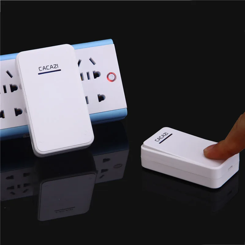 CACAZI Wireless Doorbell Waterproof LED AC 100-240V EU/US/UK plug Door Bell 300M Remote 48 Rings 6 Volume Battery Home Calling CACAZI Wireless Doorbell Waterproof LED AC 100-240V EU/US/UK plug Door Bell 300M Remote 48 Rings 6 Volume Battery Home Calling