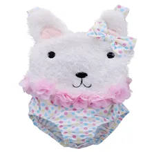 Baby Children Clothes Bodysuit Baby Girl Clothes Polka Dot Cartoon Cute Bear Floral Bodysuit Outfit Sunsuit One-pieces 0-18M