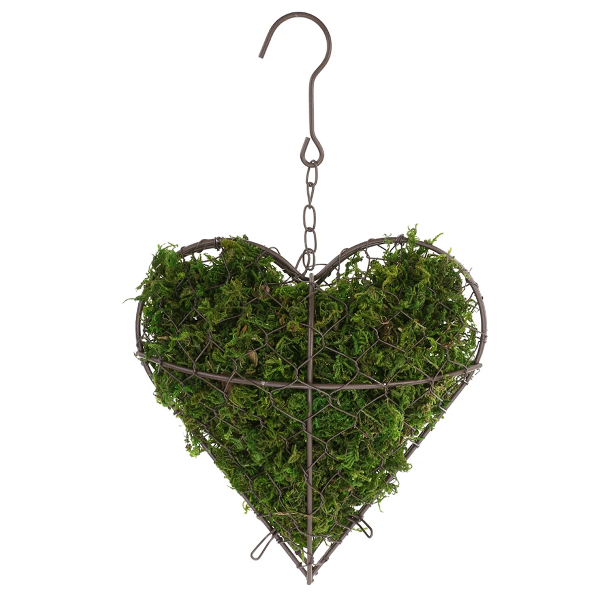 Mayitr 1pcs Metal Heart Shape Hanging Plant Basket Succulent Flower Pot Garden Plant  Flower Basket