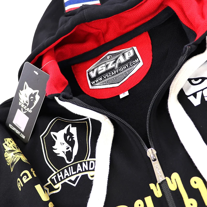 VSZAP MMA толстовки с длинными рукавами и изображением лотоса спортивная куртка для