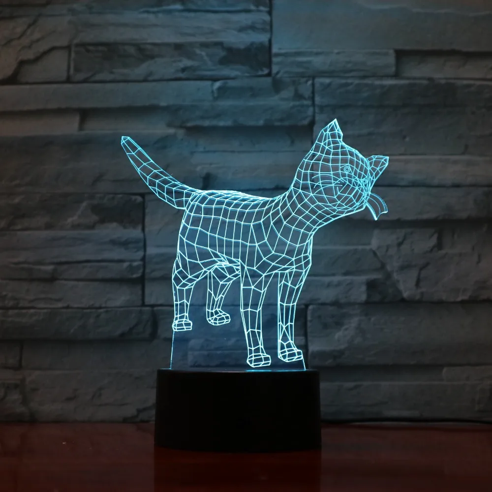 Buy Cute Cat Kitty Lamp 7 Colors Changing Nightlight