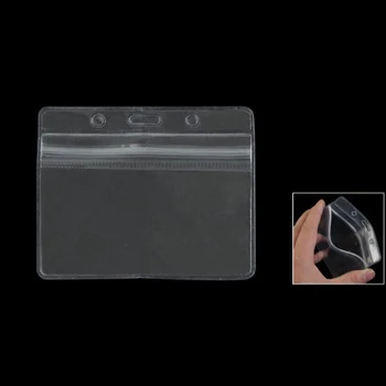 

Affordable Clear PVC Waterproof Horizontal Exhibition ID Name Card Badge Holders