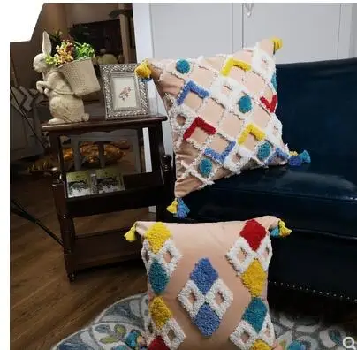 Пасторальный ворсовый чехол для подушки с бахромой декоративный утолщенный QQ截图20190627214004