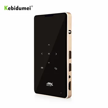 

kebidumei HD Portable Micro Laser WIFI Bluetooth Mini LED DLP Projector P8I Android 7.1 OS Pico Pocketwith Battery