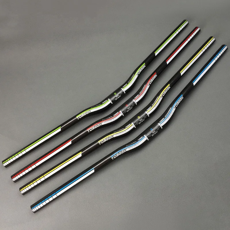

TOSEEK Bicycle Carbon Handlebar 3K Swallow-shaped Handlebar Cycling MTB Riser Handlebars 31.8mm Bicycle Parts bicicletas de ruta