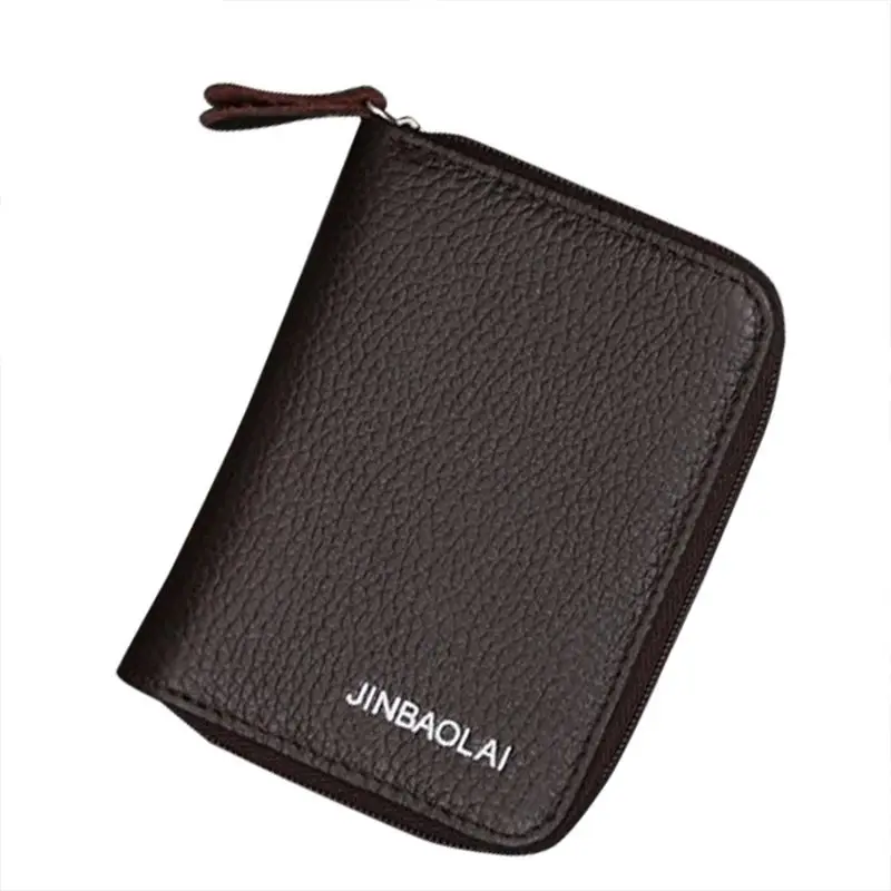 JINBAOLAI Unisex Super Mini Wallet Men Women Wallet Zipper Key Card Bag