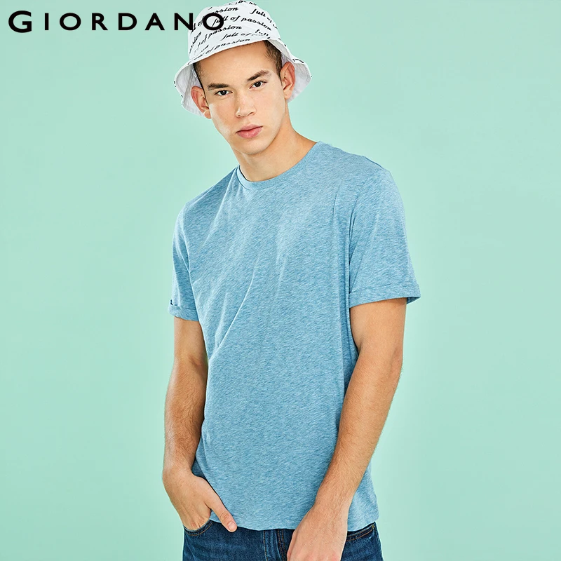 Giordano Men T Shirt Men Ribbed 