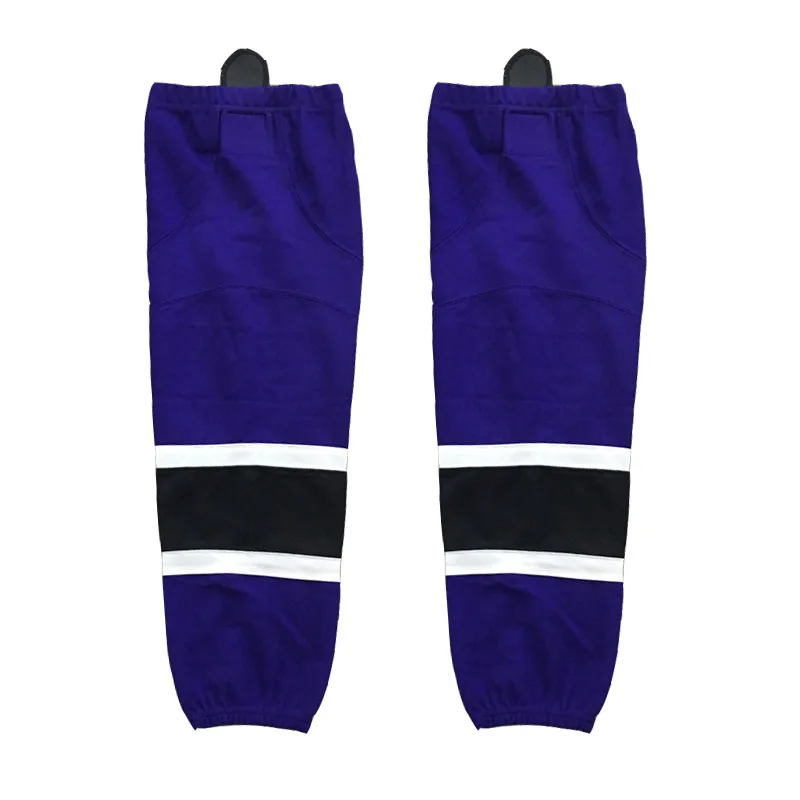 COLDINDOOR 100 Polyester blue Ice Hockey Socks Cheap Shin Guards W054
