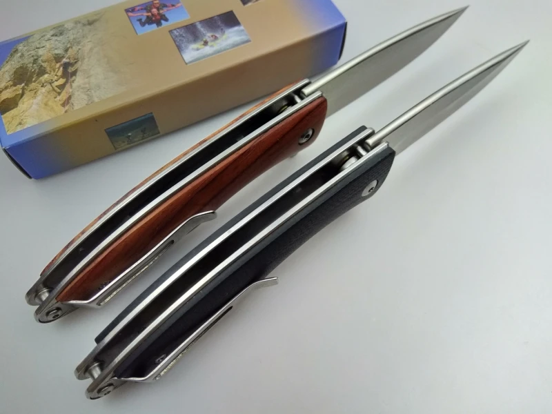 Esiwo складной нож D2 лезвие G10 с деревянной ручкой Флиппер карманный нож для выживания кемпинга охотничьи ножи Флиппер открытый фрукты EDC инструменты