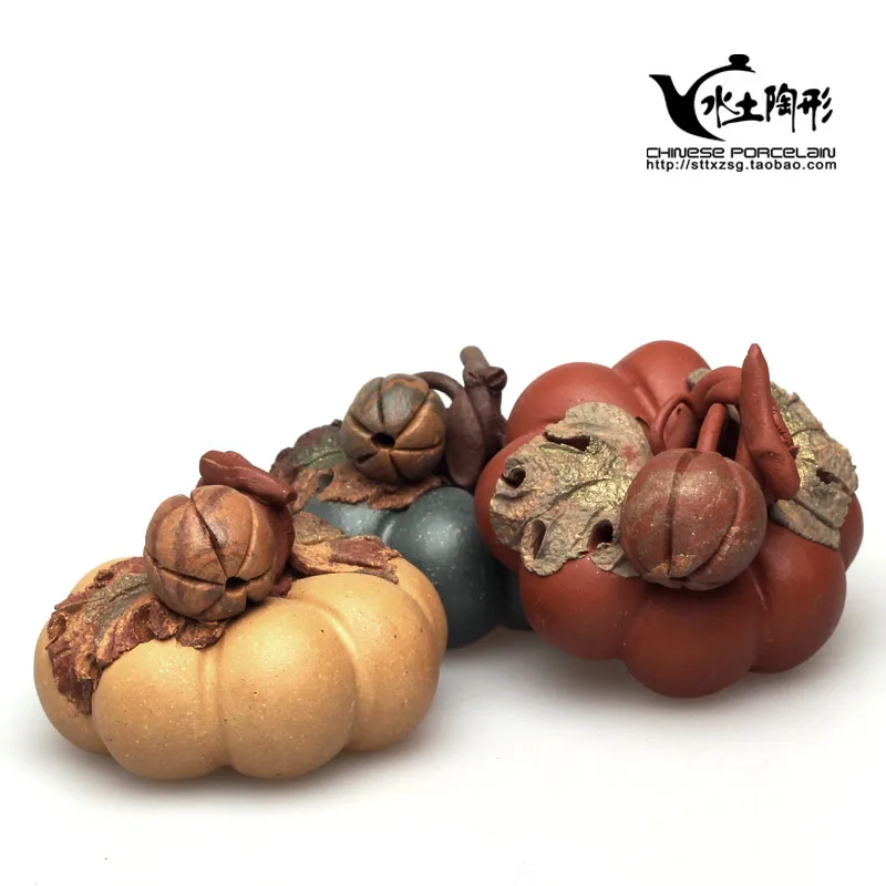 

Handmade yixing tea pet decoration rustic three color little pumpkin Select a different style to buy.