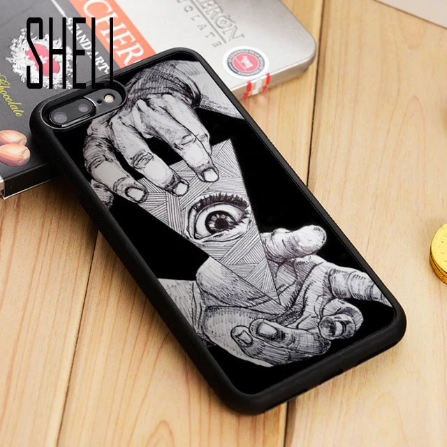 SHELI Pyramid Illuminati eye Phone Case Cover For iPhone 5 6 6s 7 8 plus 11 pro X XR XS max Samsung S6 S7 edge S8 S9 S10 |