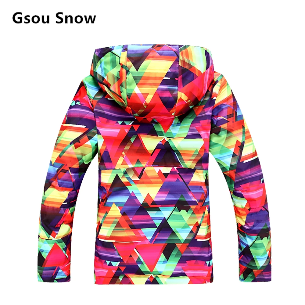 Gsou الثلوج النساء سترة تزلج للماء ويندبروف التزلج ملابس التزلج سترة الإناث تنفس دافئ على الجليد الرياضة ارتداء