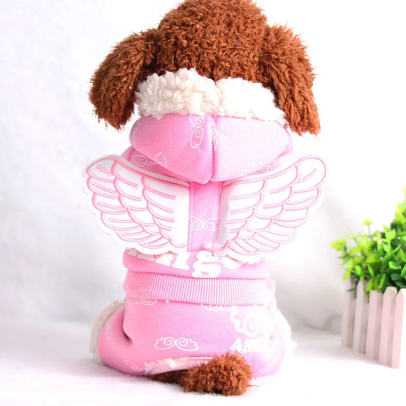 Couple Angel Wings Dog Clothes For Small Dogs Winter Coat French Bulldog Jacket Funny Outfit Chihuahua Four-legged Pet Clothes Couple Angel Wings Dog Clothes For Small Dogs Winter Coat French Bulldog Jacket Funny Outfit Chihuahua Four-legged Pet Clothes