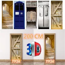 

3D Imitation of European Stone Door Stickers Bedroom Door Renovation Creative Self-adhesive Decoration Waterproof Door Stickers