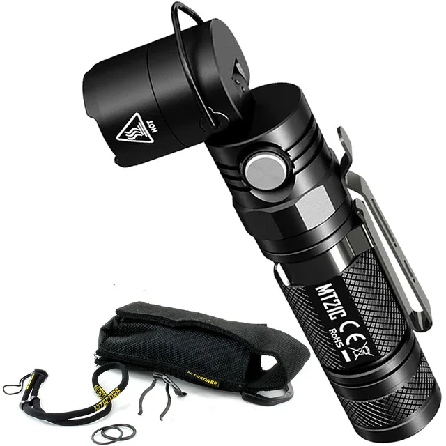 NITECORE MT21C тактический фонарь CREE XP L HD V6 max 1000 люмен луч бросок 184 метра 90 градусов