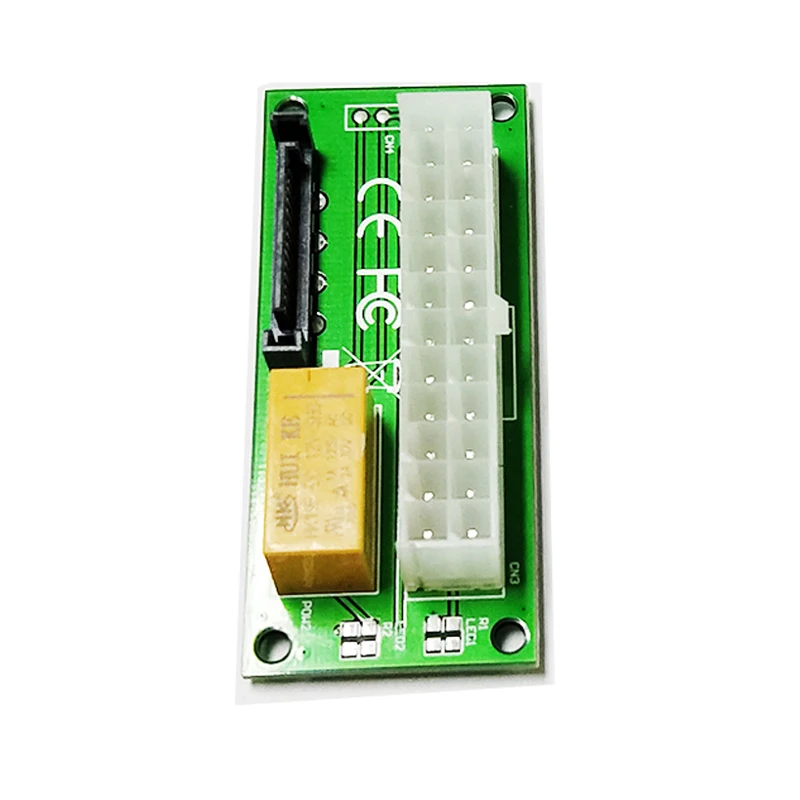 Desktop ATX 24PIN Dual PSU Power Synchronous Start Extender Cable Card adapter for Bitcoin Mining