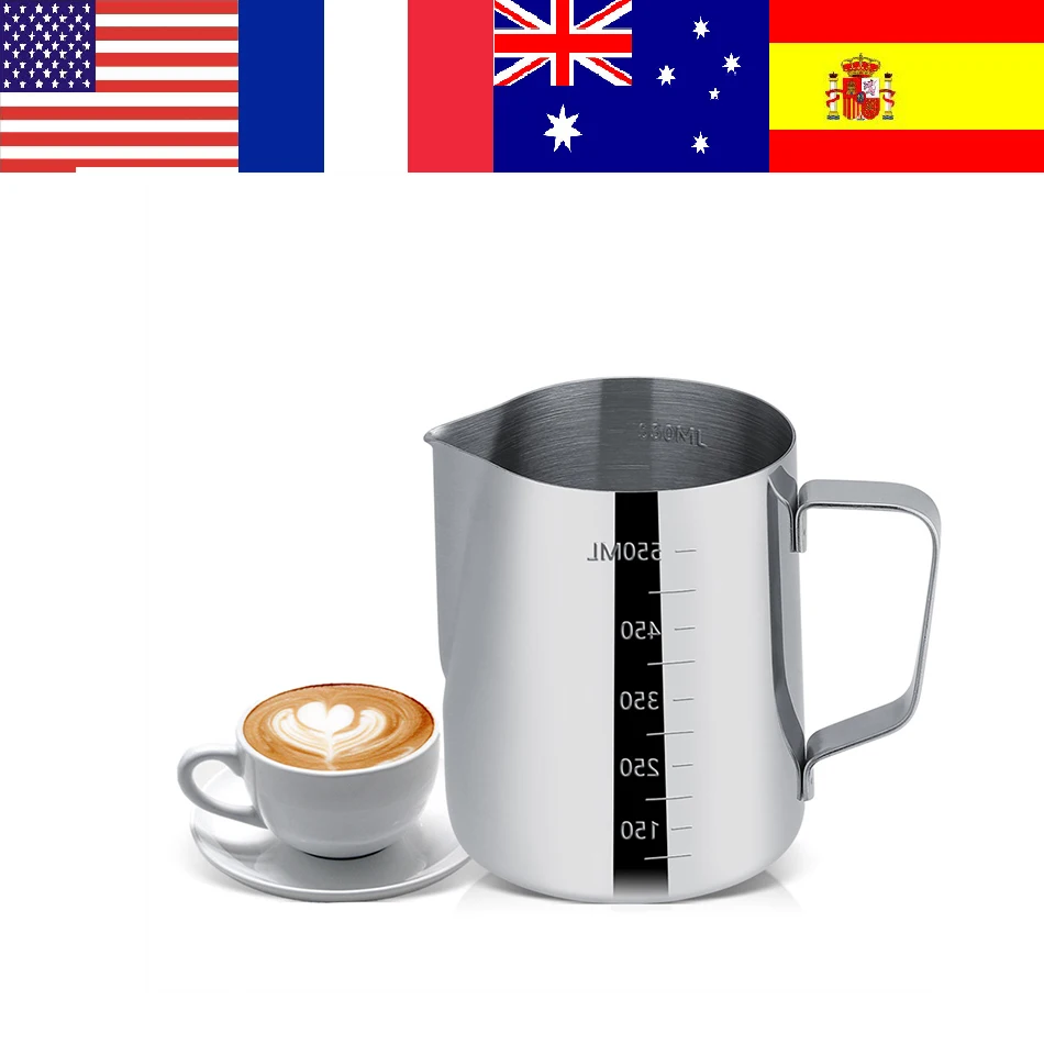 600ml Stainless Steel Milk Frothing Pitcher Espresso Coffee Cup Mugs