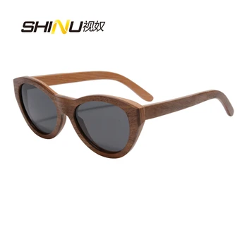 

Polarized Sunglasses For Women Natural Black Walnut & Brich Leaf Laminated Wooden Frame Outdoor Eyeglasses Lentes De Sol Mujer