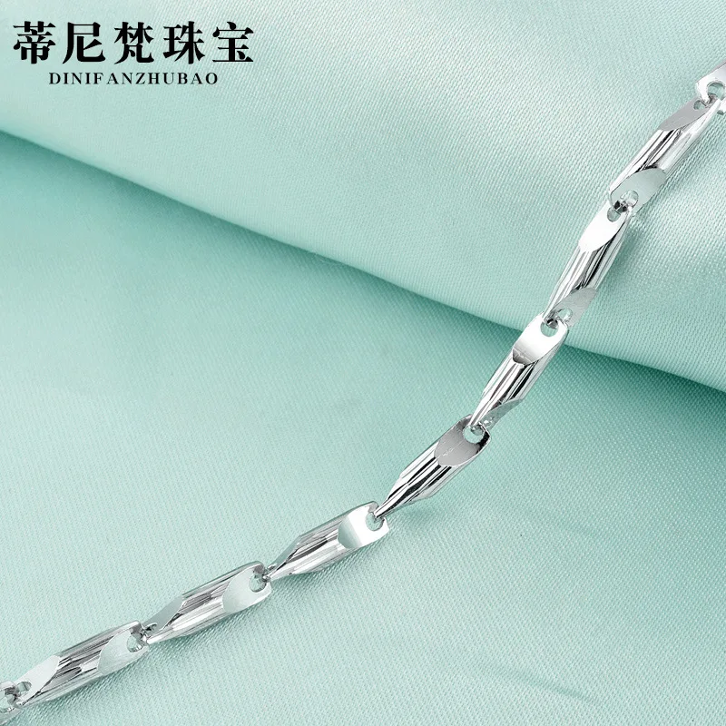 

Collares Kolye Overwatch Selling S925 Chain Necklace Clavicle Single Wire 3.5 Seeds (straight Knife) Male Money Distribution