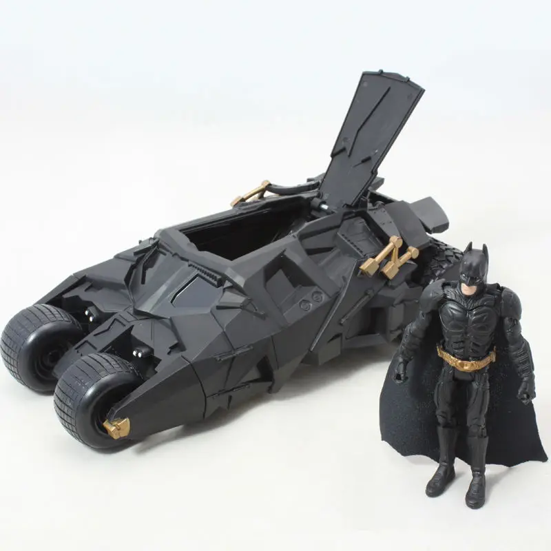 Два в одном удивительный Бэтмен Бэтмобиль tumbler игрушка фигурка ПВХ с наклейкой в подарок
