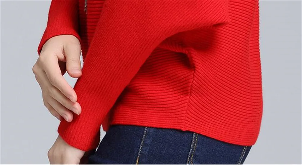 One size for all Women Pullover Sweater Blouse 2017 Slash neck Knitted Blouse Women Sweater Shirt Cashmere Blusa Feminina Blouse (11)