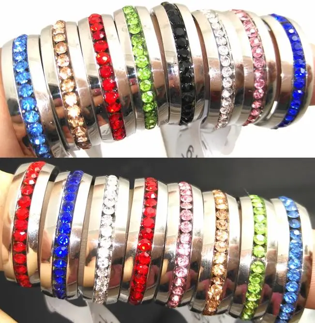 Bulk lot 100pcs Hot Sell Promised Ring Colorful 316L Stainless Steel