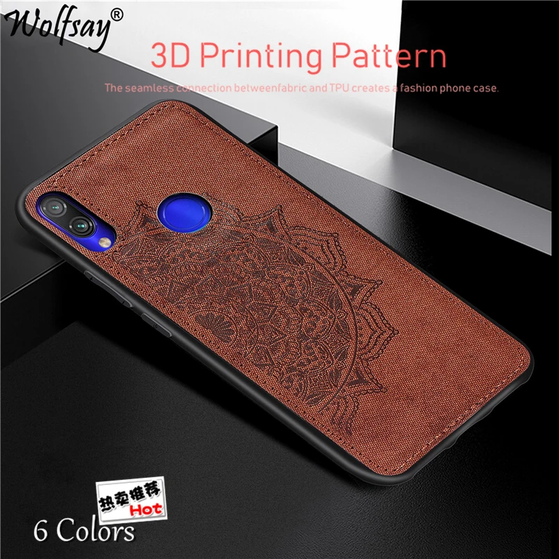 Cotton Fabric Case For Xiaomi Redmi Note 7 Magnetic Silicone Bumper Phone Cover | Мобильные телефоны и аксессуары