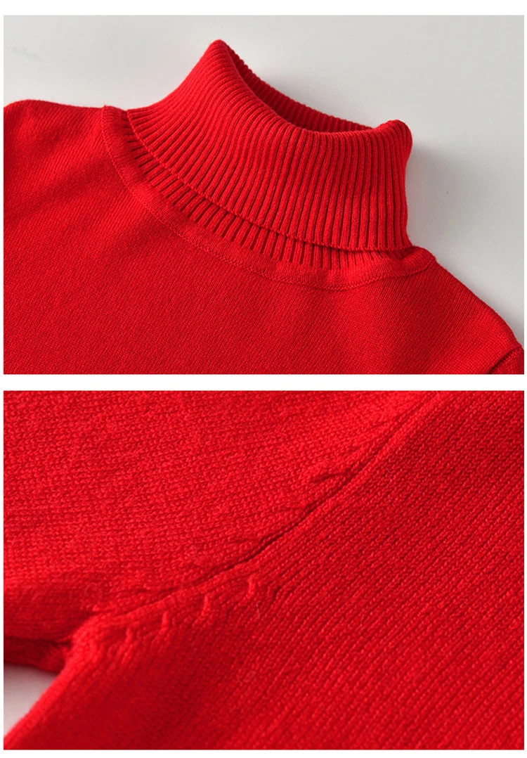 Vinnytido/Детский свитер для мальчиков; водолазка из чистого хлопка; новогодние свитера; вязаный пуловер; Детский свитер